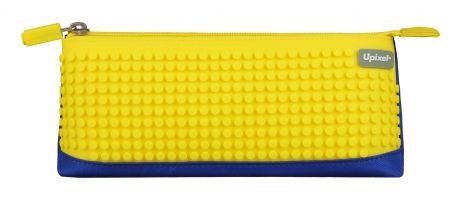 Пиксельный пенал (Pencil Case) WY-B002 (синий/банановый желтый)