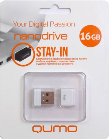 USB накопитель Qumo 16 ГБ Nano White