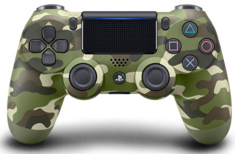 Беспроводной геймпад DualShock 4 Cont Green Cammo для PS4 (камуфляжный)