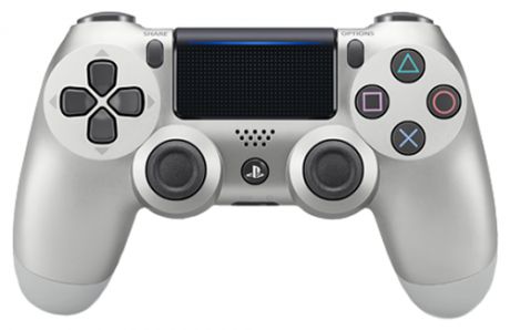 Беспроводной геймпад DualShock 4 Cont Silver для PS4 (серебряный)