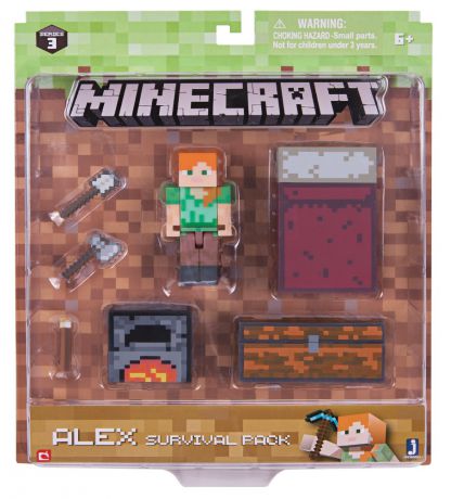 Набор фигурок Minecraft: Alex Survival Pack – Series 3