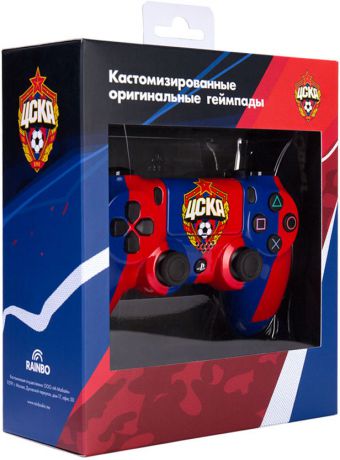 Кастомизированный беспроводной геймпад DualShock 4 для PS4 (ЦСКА Красно-Синий)