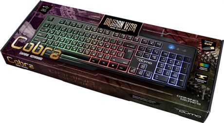 Клавиатура Qumo Dragon War Сobra K30 проводная игровая с радужной подсветкой для PC