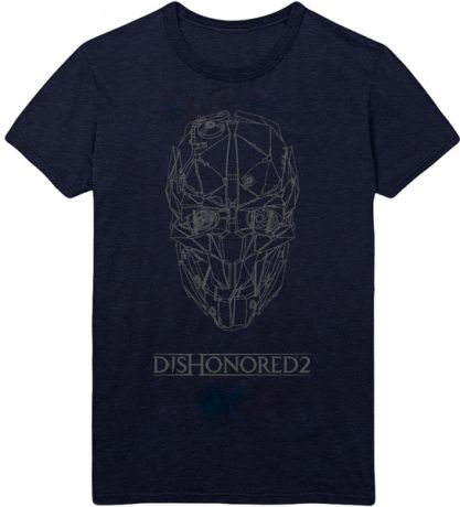 Футболка Dishonored 2: Corvo Mask (серая) (L)