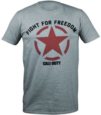 Футболка Call Of Duty WWII: Fight For Freedom Star (серая) (S)