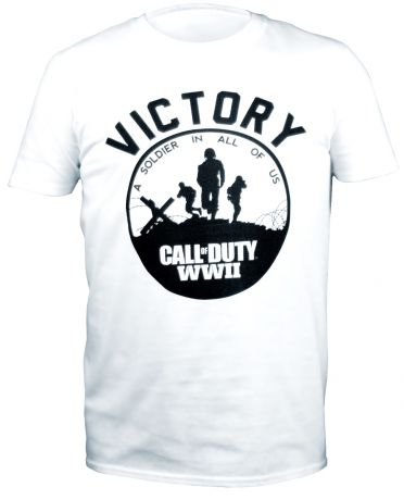 Футболка Call Of Duty WWII: Victory Soldier (белая) (L)