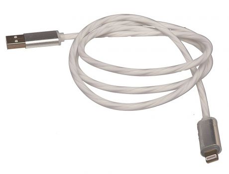 Кабель-переходник светящийся USB-8pin белый (CBL710-U8-10W) WIIIX 1м