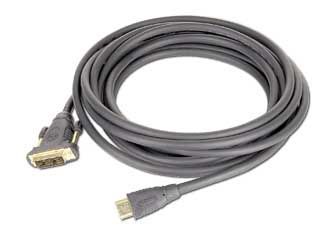 Кабель HDMI - DVI-D 19M/19M 1.8м Gembird Single Link, черный, позол.разъемы, экран, пакет