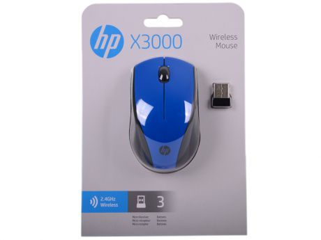 Мышь HP Wireless Mouse X3000 Cobalt Blue (N4G63AA#ABB)
