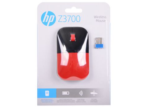 Мышь беспроводная HP Z3700 красный USB V0L82AA#ABB