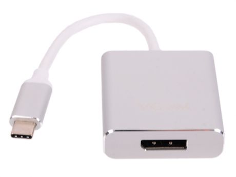 Кабель-адаптер USB 3.1 Type-Cm --> DP(f) 3840x2160@30Hz, 10Gbps , 0,15m VCOM (CU422M)