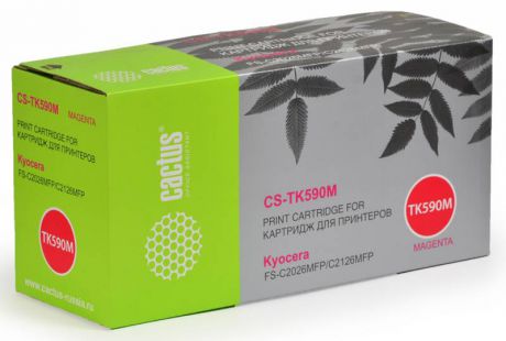 Тонер-картридж Cactus CS-TK590M для Kyocera FS-C2026MFP/C2126MFP/C2526MFP/C2626MFP/C5250DN пурпурный