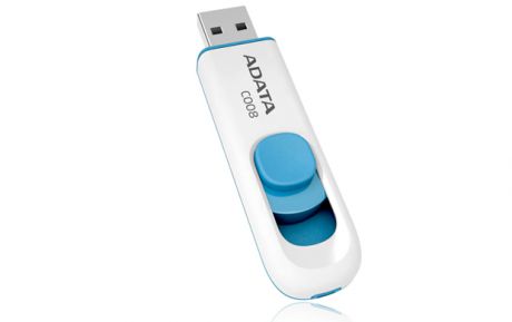 USB флешка 8GB USB Drive (USB 2.0) A-data C008 White Blue