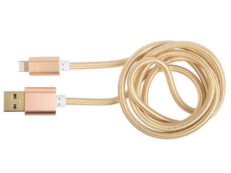 Кабель GINZZU GC-555UG, USB data-кабель, 8pin для APPLE, золотой, 1м