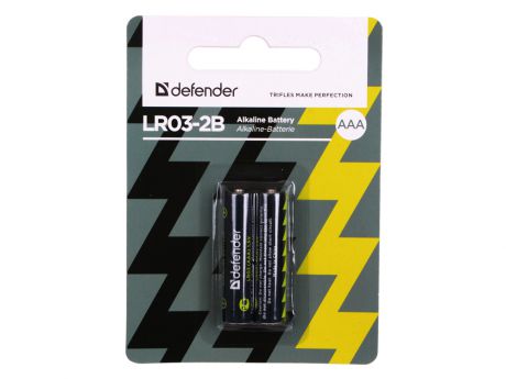 Батарейки Defender LR03-2B 2 шт 56003