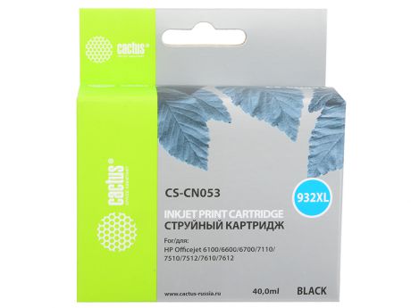 Картридж Cactus CS-CN053 №932XL для HP OfficeJet 6600 черный 40мл