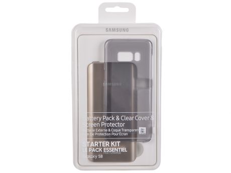 Портативное зарядное устройство Samsung EB-WG95ABBRGRU для Samsung Galaxy S8 + защитная пленка + чех