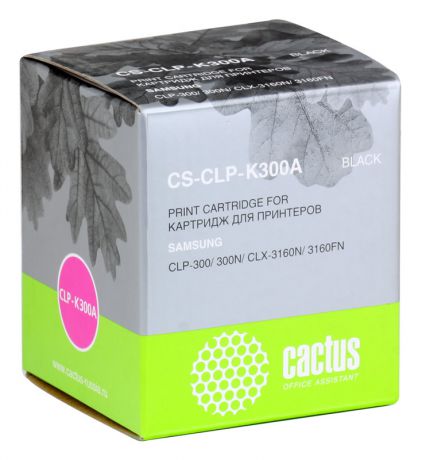 Картридж Cactus CS-CLP-K300A для принтеров SAMSUNG CLP-300/300N/CLX-3160N/3160FN, черный, 2000 стр.