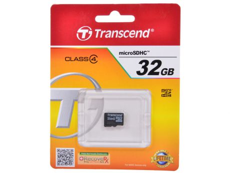 Карта памяти MicroSDHC 32GB Transcend Class4 no Adapter (TS32GUSDC4)