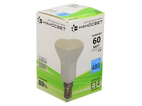 Светодиодная лампа НАНОСВЕТ E14/827 EcoLed L113 6Вт, R50, 480 лм, Е14, 4000К, Ra80