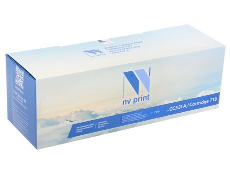 Картридж NV-Print совместимый HP CC531A/Canon 718 голубой для LJ Color CP2025/CM2320/Canon i-SENSYS LBP-7200C/MF8330C/8350C (2800k)