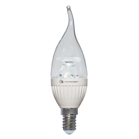 Светодиодная лампа НАНОСВЕТ E14/827 Crystal L218 6.5Вт, свеча на ветру, 550 лм, Е14, 2700К, Ra80