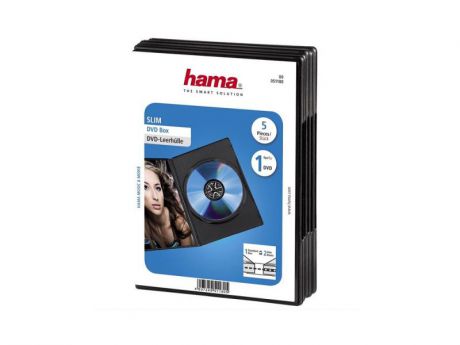 Коробка HAMA для DVD черный 5шт H-51180