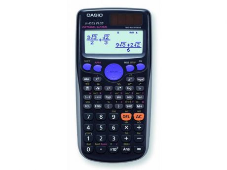 Калькулятор Casio FX-85ESPLUS двойное питание 12 разряда научный 252 функций черный