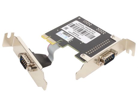 Контроллер PCI-E, 2S port,WCH382,модель PCIe2SLWCH,low profile, oem, Espada