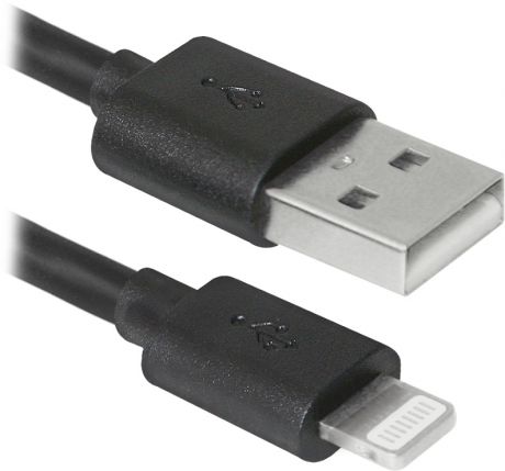 USB кабель Defender ACH01-03BH черный, USB(AM)-Lightning, 1м