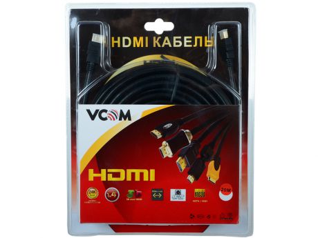 Кабель VCOM HDMI 19M/M ver:1.4+3D, 20m, позолоченные контакты, 2 фильтра (VHD6020D-20MB) Blister