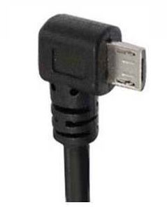 Кабель ORIENT MU-205B1 Micro USB 2.0, Am -> micro-Bm (5pin) угловой, левый поворот 90град, 0.5 м, черный