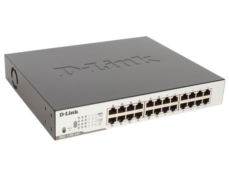 Коммутатор D-Link DGS-1100-24P/B2A Настраиваемый коммутатор EasySmart с 24 портами 10/100/1000Base-T (12 портов с поддержкой PoE 802.3af/802.3at (30 В