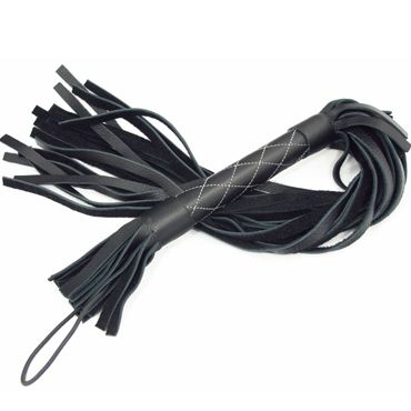 BDSM Арсенал плетка, черная С мягкими шнурами