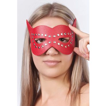 Sitabella маска, красная Кожаная, с велюровой подкладкой