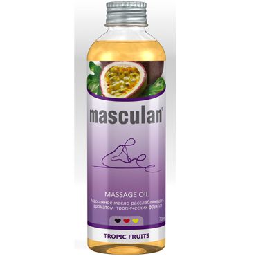 Masculan Massage Oil Tropic Fruits, 200 мл Массажное масло с тропическим ароматом