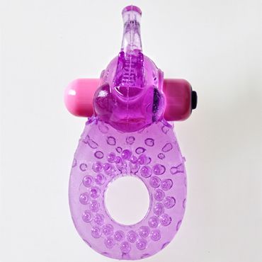 Sextoy Кольцо фиолетовый Эрекционное кольцо со стимулятором клитора