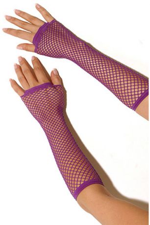 Electric Lingerie перчатки, фиолетовые Длинные, в сеточку
