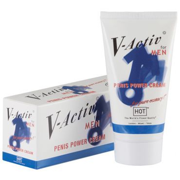 HOT V-Active Penis Power Cream, 50 мл Крем, увеличивающий эрекцию