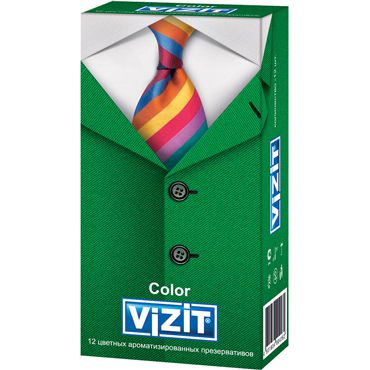 Vizit Color Презервативы цветные ароматизированные