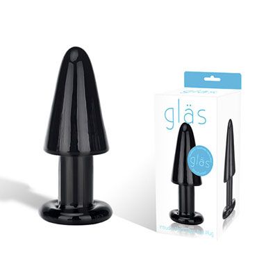 Glas Intruder Black Glass втулка Черная анальная втулка