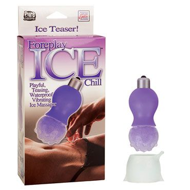 California Exotic Foreplay Ice Chill Massagers, фиолетовый Вибратор с насадкой для охлаждения
