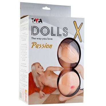 ToyFa Dolls-X Passion, блондинка Надувная секс-кукла, с мастурбаторами-вставками