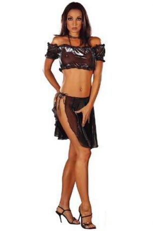 Roxana Gypsy, комплект, черный Прозрачный, юбка на завязках