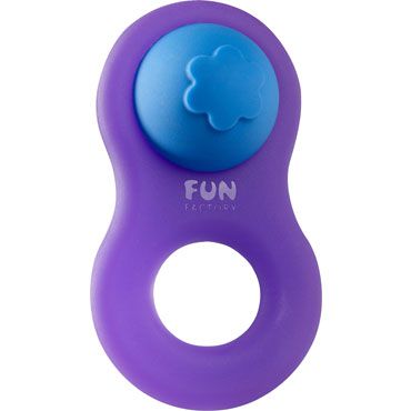 Fun Factory LoveRing 8ight, фиолетово-голубой Эрекционное кольцо с двумя отверстиями