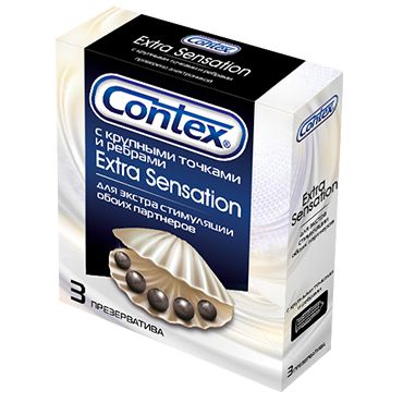 Contex Extra Sensation Презервативы с крупными точками и кольцами