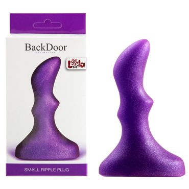 Lola Toys Back Door Small Ripple Plug, фиолетовая Маленькая анальная пробка с волнистым рельефом