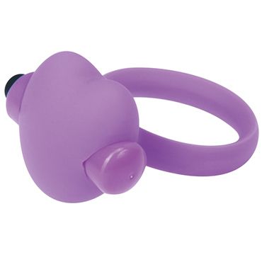Toyz4lovers Silicone Heart Beat, фиолетовое Эрекционное виброкольцо