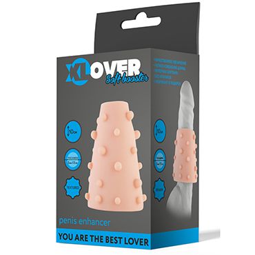 Toyfa XLover утолщающая насадка, конусообразная Со стимулирующими пупырышками