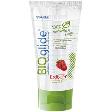 Bioglide Strawberry, 80 мл Натуральная смазка со вкусом клубники